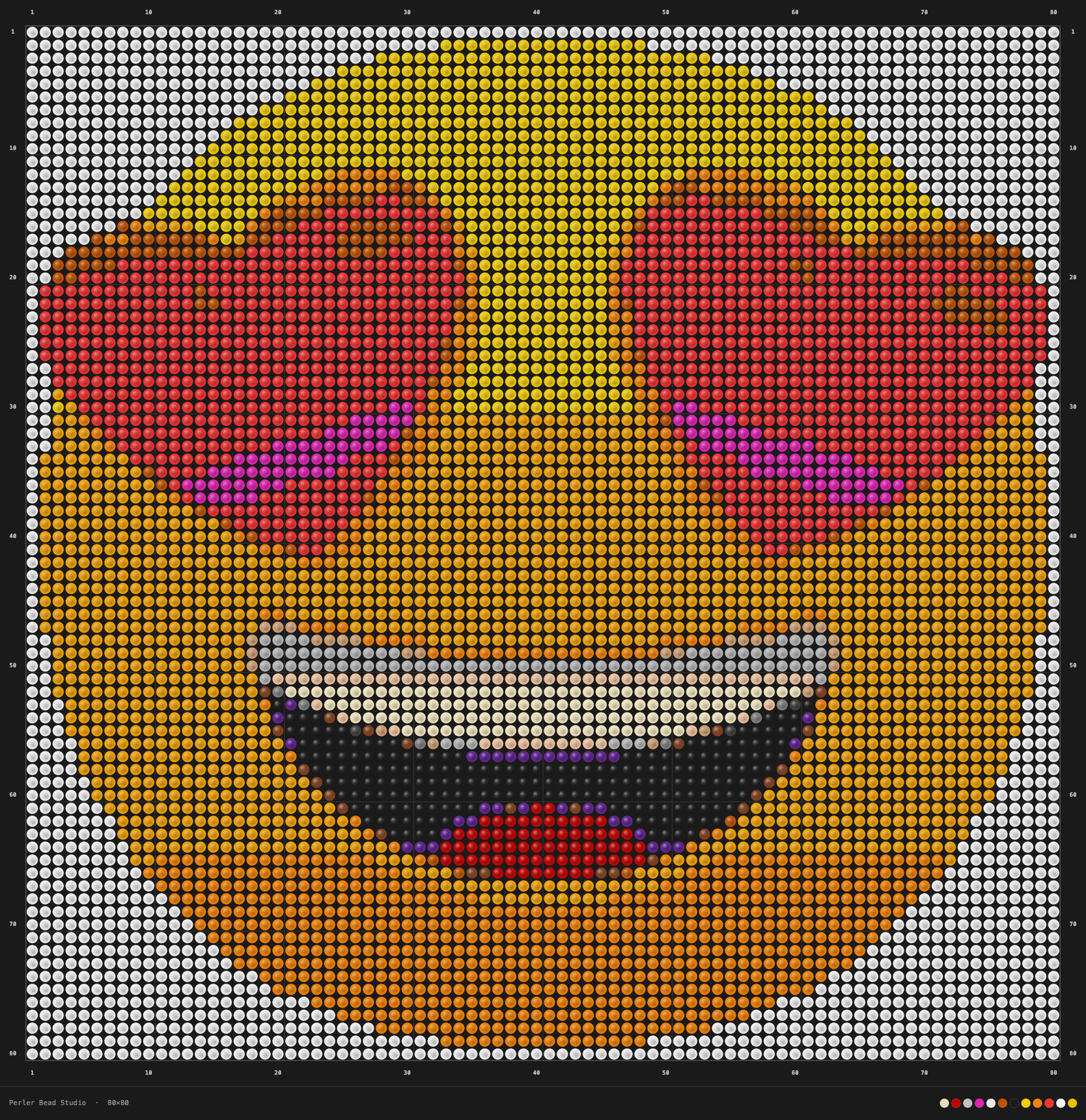 Pixel Kira's perler bead creation